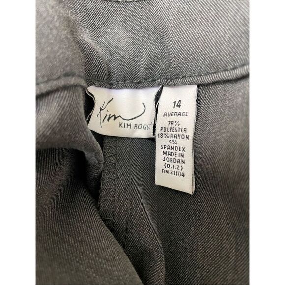 NWT Kim Rogers Heather Charcoal Average 14 Women’s Dress Pants- Straight Leg - Picture 4 of 5